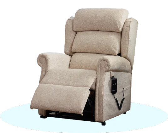 Oak rise and recline chair