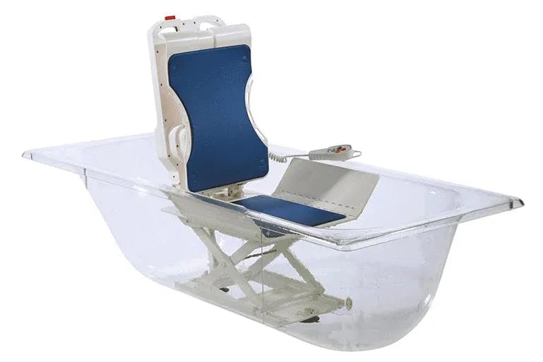 Image of a Riviera bath lift in a bathtub to show how the product works