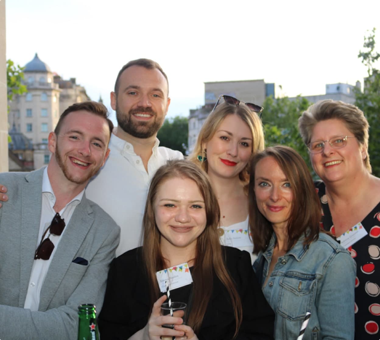 Employees having work drinks