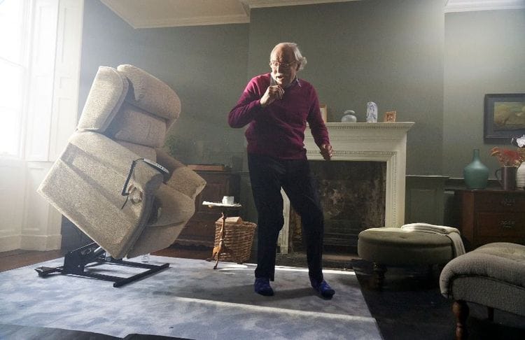 Jack from TV advert dancing in living room