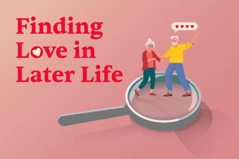 Illustration of man and woman on magnifying glass.