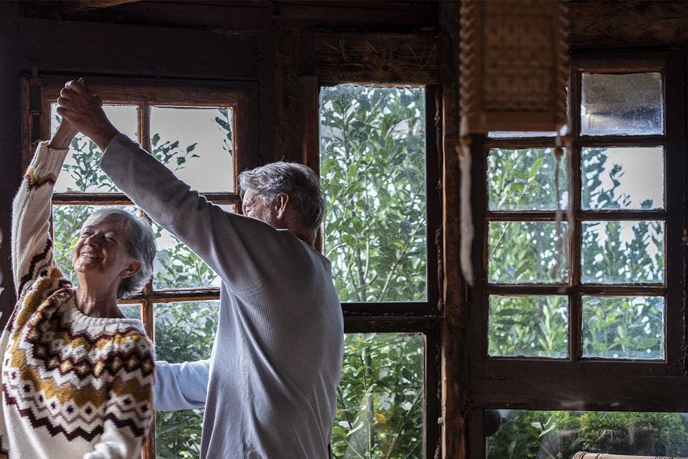 older couple dancing