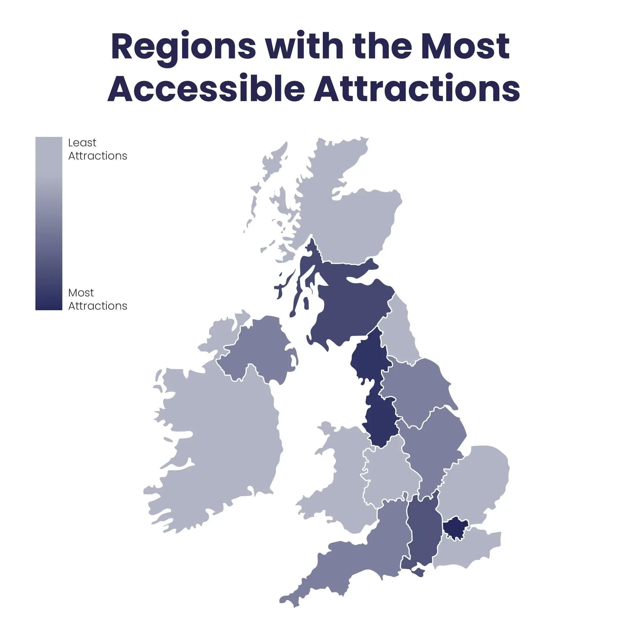 Regions with the Most Accessible Attractions