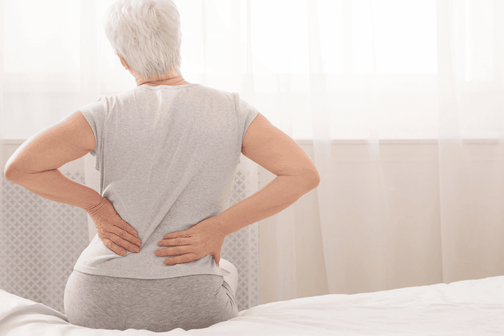 Woman with back pain