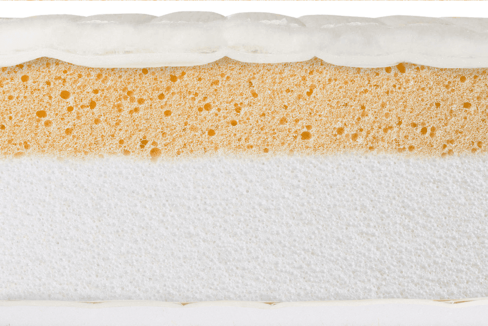 Close up of the inside of a memory foam mattress